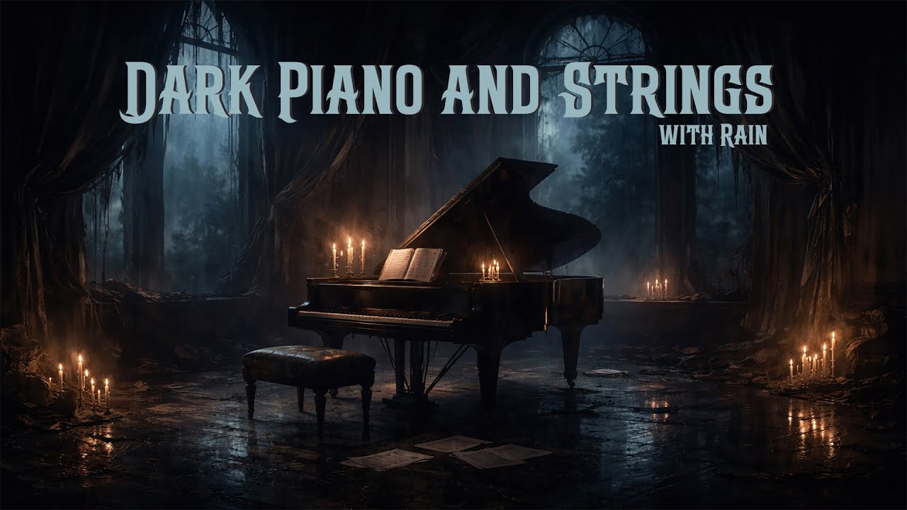 Midnight Rain Dark Piano & Strings with Rain | Deeply Relaxing Music for Sleep, Focus & Reflection