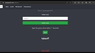 A typing game web application created with javascript, bootstrap, html, css