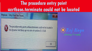 The procedure entry ucrtbase.terminate could not be located "VC_redist install "