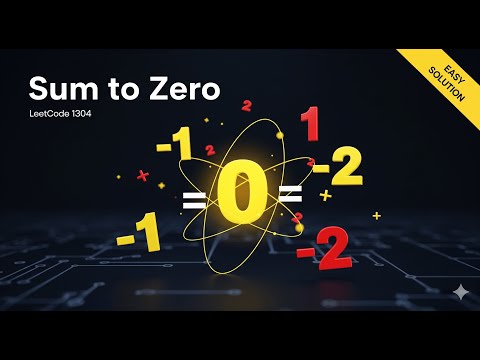 “LeetCode 1304 Explained | N Unique Integers Sum to Zero | Easy & Efficient Solution”