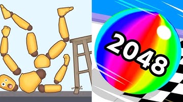 Kick & Break The Ragdoll VS Ball Run 2048 IOS Android PST Gameplay