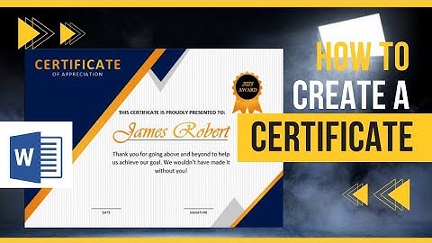 How to Create a Formal Certificate of Appreciation Award with Microsoft Word #Easyediting