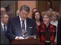 President Reagan receiving report of Committee on the Arts and Humanities on November 17, 1988