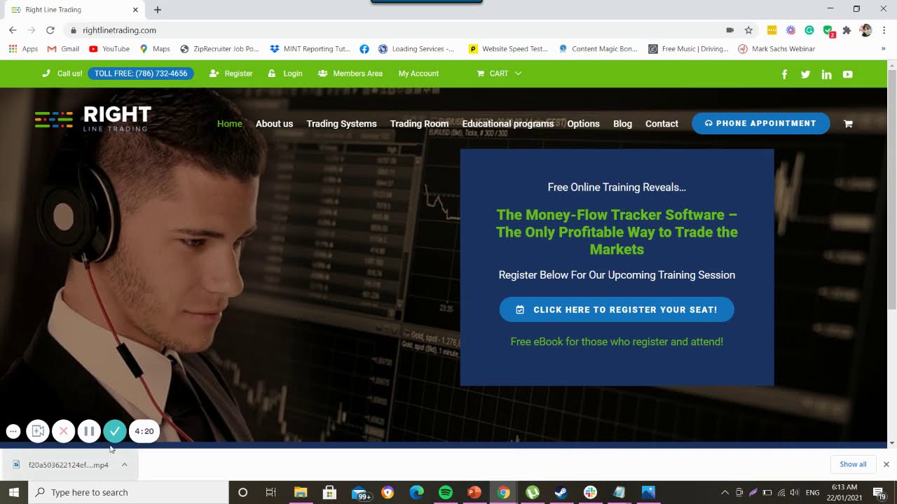Trading Performance Review of the Day - Right Line Trading 01/21/21