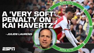'Very soft!' - Julien Laurens reacts to penalty on Kai Havertz in Arsenal vs. Bournemouth | ESPN FC screenshot 1