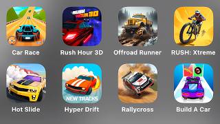Car Race, Rush Hour 3D, Offroad Runner, RUSH: Xtreme, Hot Slide, Hyper Drift, Rallycross, Build A Ca screenshot 1