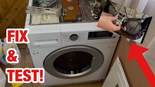 Howdens HJA8900 washer dryer || Repair & test: New heater replacement cottons 60 test wash