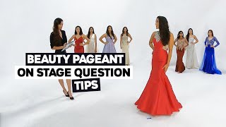 Beauty Pageant On Stage Question | Get A Better Score