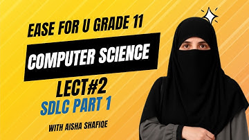 Chapter#1 Lecture#2--Software  Development Life Cycle Part 1 I First Year Computer Science