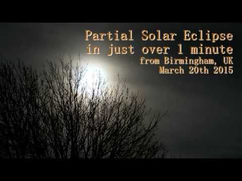 March 2015 Partial Solar Eclipse from UK in 1 minute
