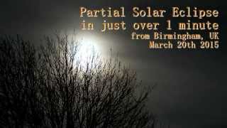March 2015 Partial Solar Eclipse from UK in 1 minute