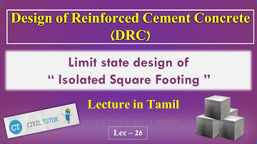 Limit State Design of Isolated Square Footing | Design of RC Element | Lec - 26 | Civil Tutor