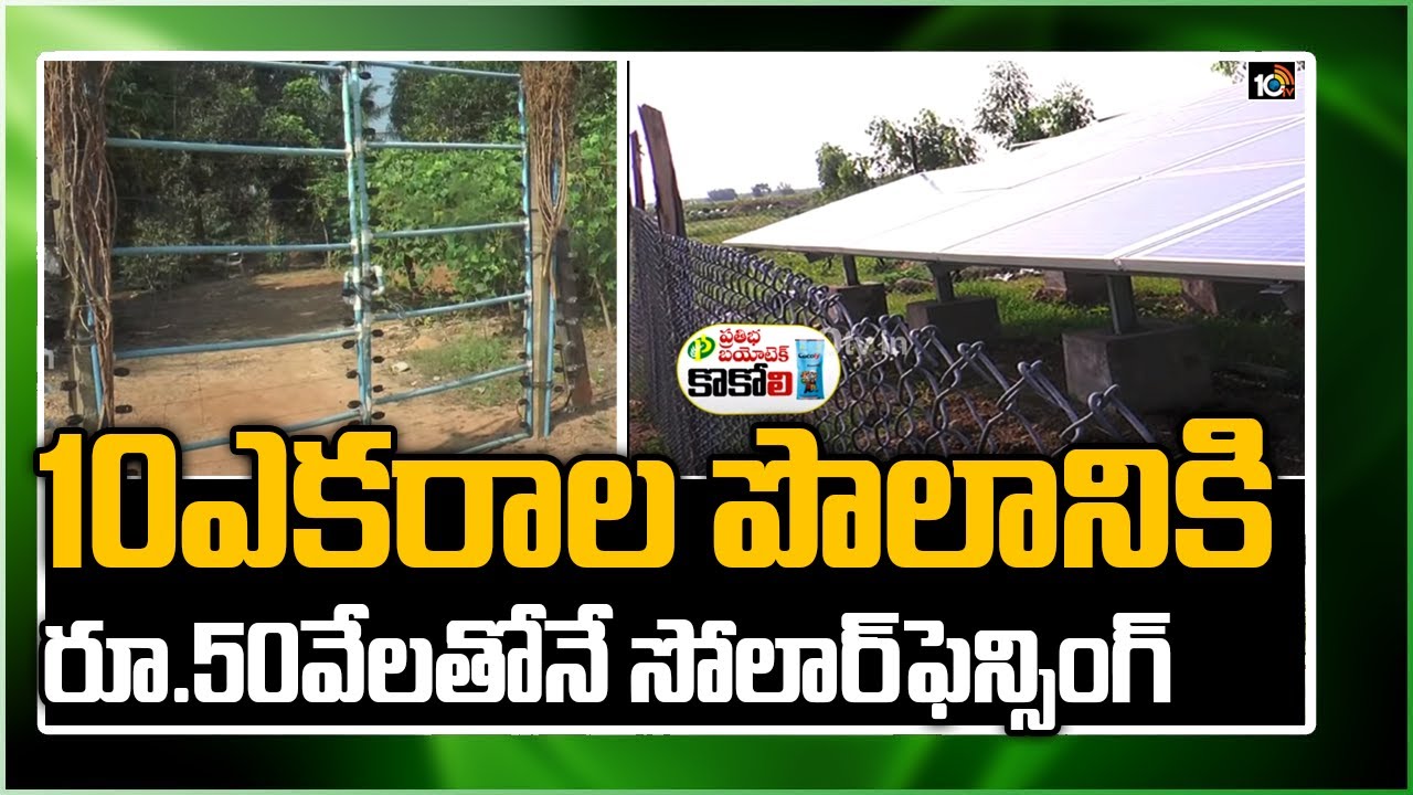 10 ఎకరాల పొలానికి రూ.50 వేలతోనే సోలార్ ఫెన్సింగ్ | Solar Fencing For Agriculture Land |10TV News