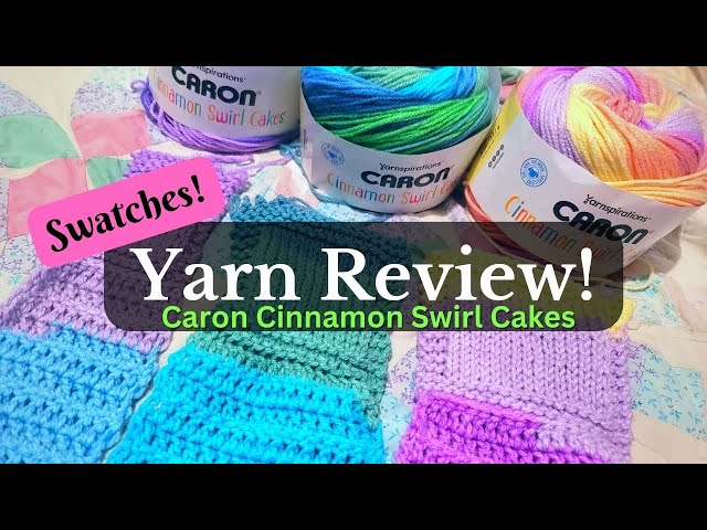 Caron Cinnamon Swirl Cake Review! Crochet AND Knitted Test Swatches 