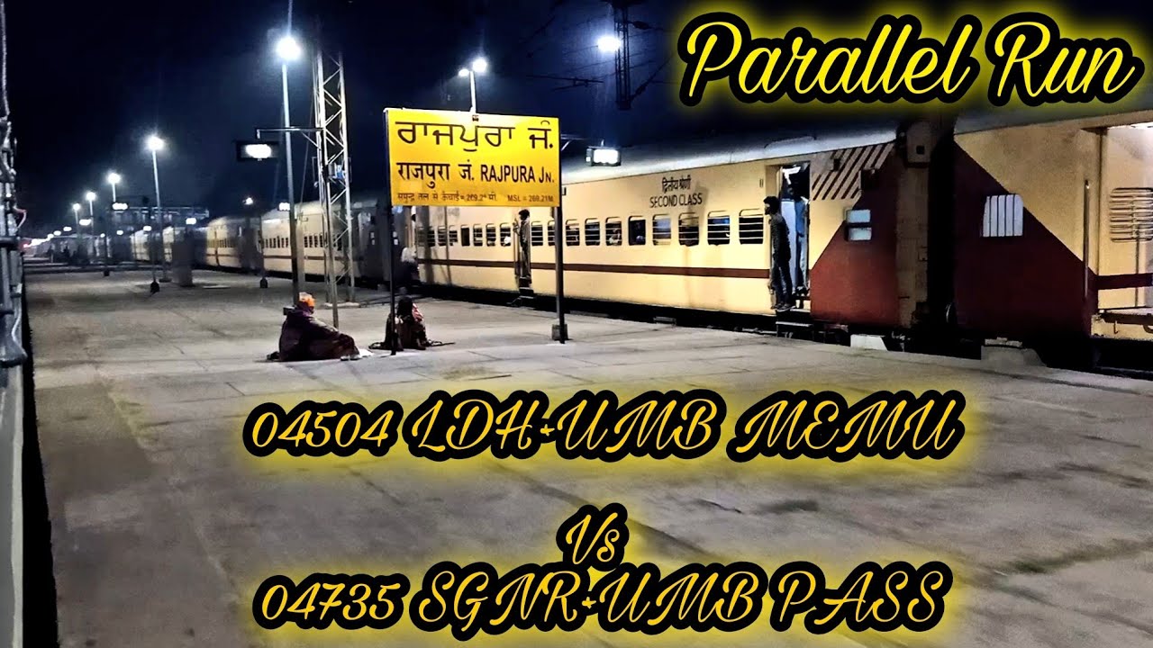 04504 Ludhiana ambala memu parallel Run with 04735 Shri ganganagar