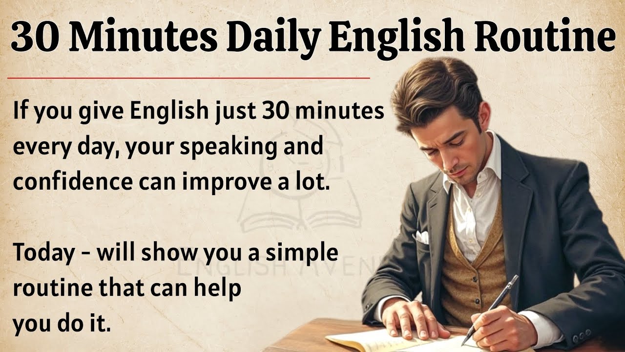 30 Minutes Daily English Routine || Speak English Fluently Step by Step ...