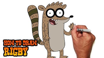 How to Draw Rigby- The Regular Show- Video Lesson