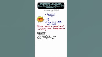 Common Mistakes with Limits - Limits Resulting in 0/0 with Direct Substitution (Example 2) #shorts