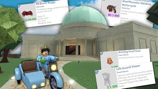NEW BLOXBURG SUMMER UPDATE... NEW OBSERVATORY, BEACH, MULTIPLE LEVEL POOLS, CARS AND MORE