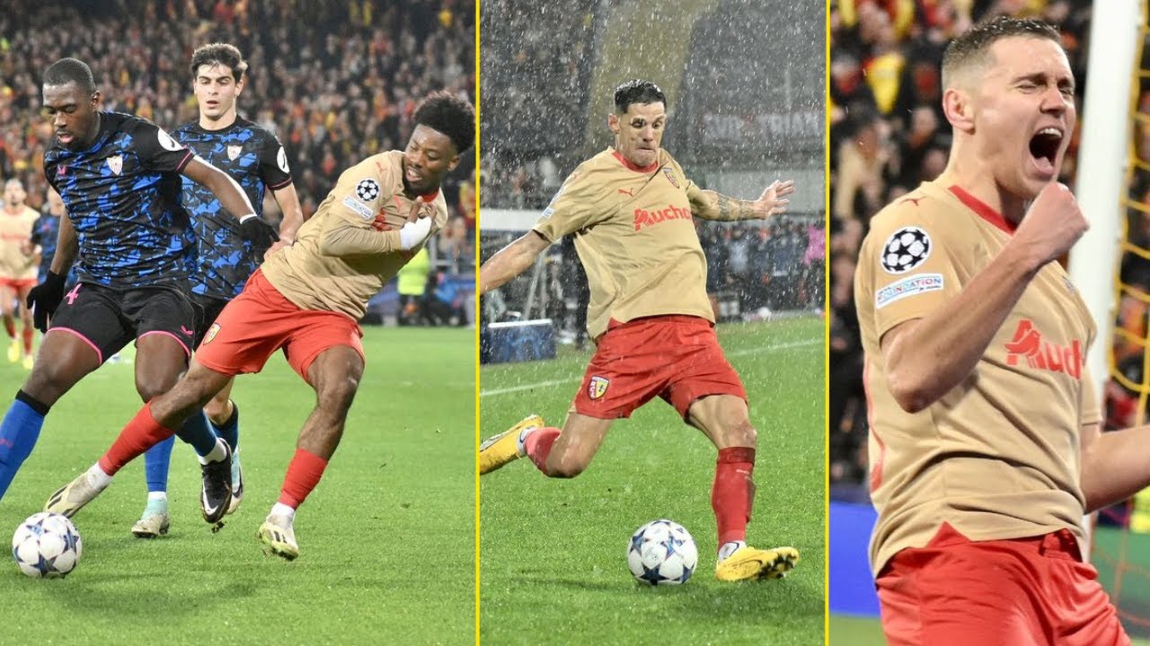 Lens 2-1 Sevilla 🔴🟡 Highlights Scenes  #championsleague