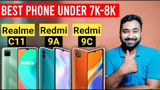 Realme C11 Vs Redmi 9A Vs Redmi 9C : Best Smartphone Under 7k & 8K ? Camera, PUBG, Big Battery !