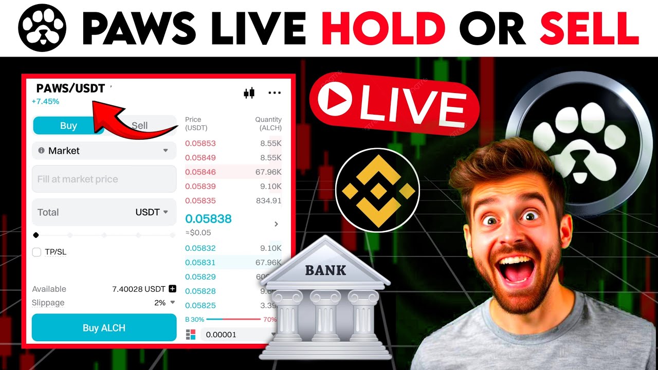 Paws Hold Or Sell Live 🔴| Paws Airdrop New Update | Paws Airdrop Withdrawal | Paws Airdrop