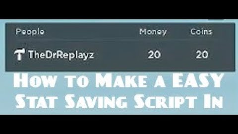 How to Make a Automatic Stat Saving Script | Roblox Studio