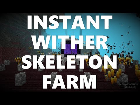 Minecraft Elegance: Instant Wither Skeleton Farm, No Spawn-proofing 135 skulls/hr (Java 1.16-1.19)
