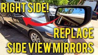 2016-23 CHEVY MALIBU SIDE VIEW MIRROR REPLACEMENT FAST& EASY DIY HOW TO REPLACE RIGHT PASSENGER SIDE