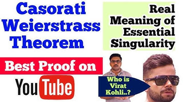 Casorati Weierstrass Theorem|Essential singularity Hindi|Complex analysis Singularity|Rahul Mapari