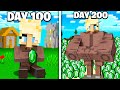 I Survived 200 Days as a BABY VILLAGER in Minecraft!