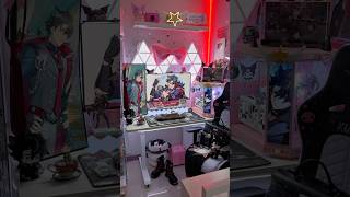 ❤️Wriothesley themed #pcsetup 🐺🖤 my 75th monthly setup! #wriothesley #genshinimpact #galaxyzfold7