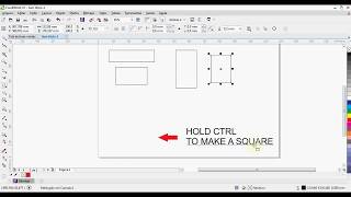 [QUICK TUTORIAL] How to draw a square or rectangle in Corel Draw X7