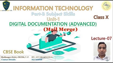 Mail Merge in Digital Documentation By Using OpenOffice Writer|| Digital Documentation Class-X