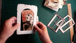 Part 1- Binding and decorating Tim Holtz mini folders- see explanation of abrupt end!