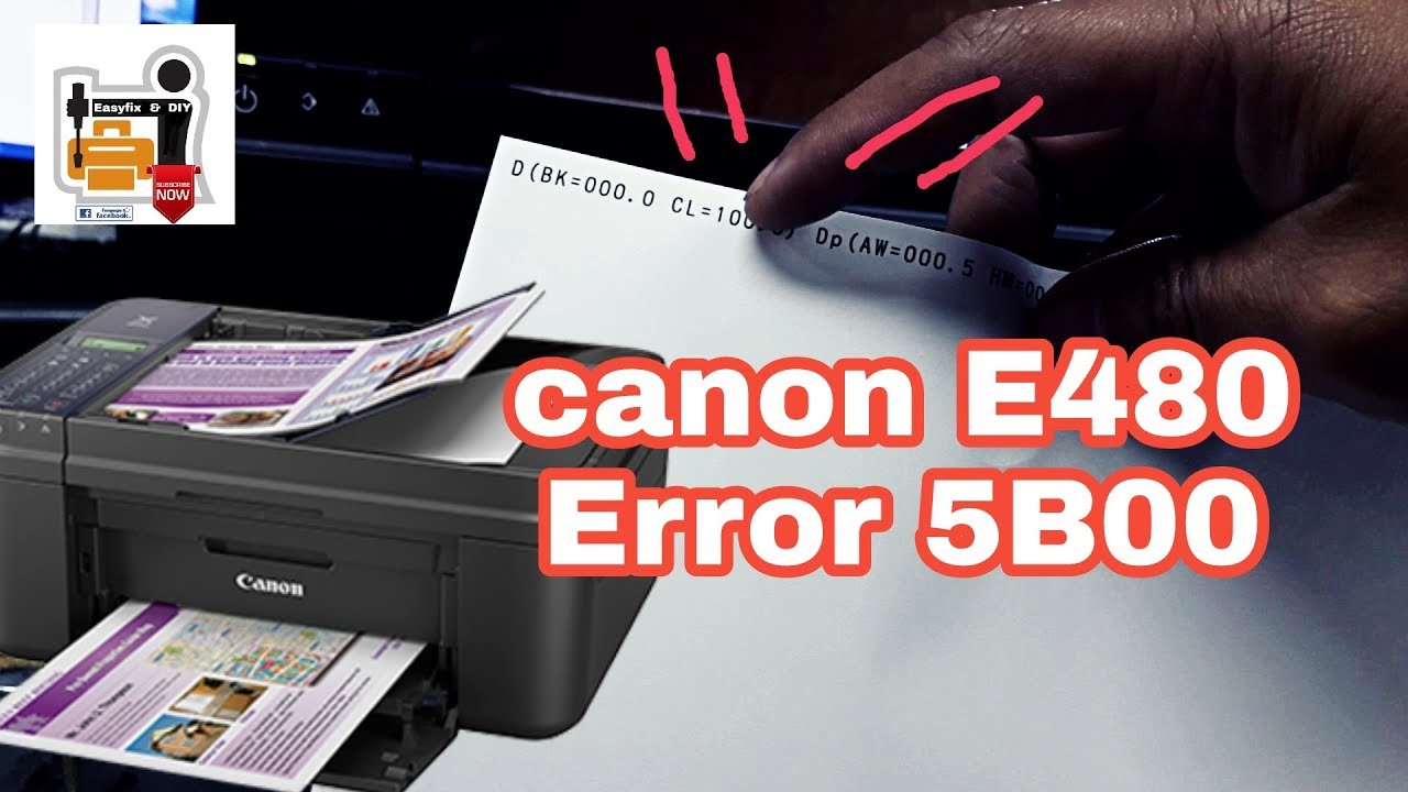 Canon E480 Error 5B00 !!
