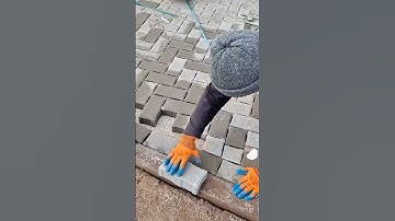Neat and Precise Paving Block Installation #shorts