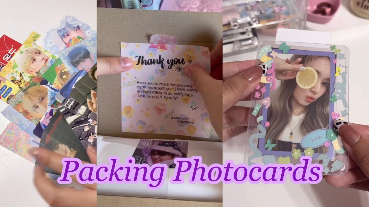 🍥🎭  Packing Kpop Photocards #35 [ ASMR ] ✨| tiktok compilation |