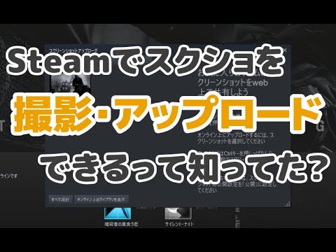 Steamでスクリーンショットを撮影 アップロードする方法とは Youtube