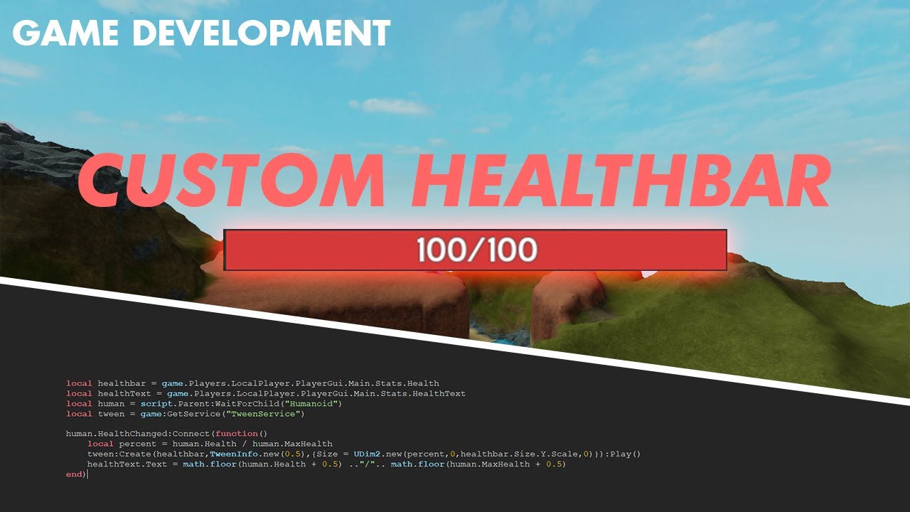 Roblox Game Development Part 21 Custom Health Bar Game Designers Hub - roblox old humanoid health bar