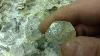 2017 Herkimer 'Diamond' Matrix Piece - Vid 04 Two nice gems