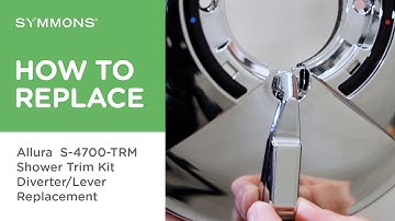 How to Replace the Diverter/Volume Control Lever on the Symmons® Allura® Shower Trim Kit