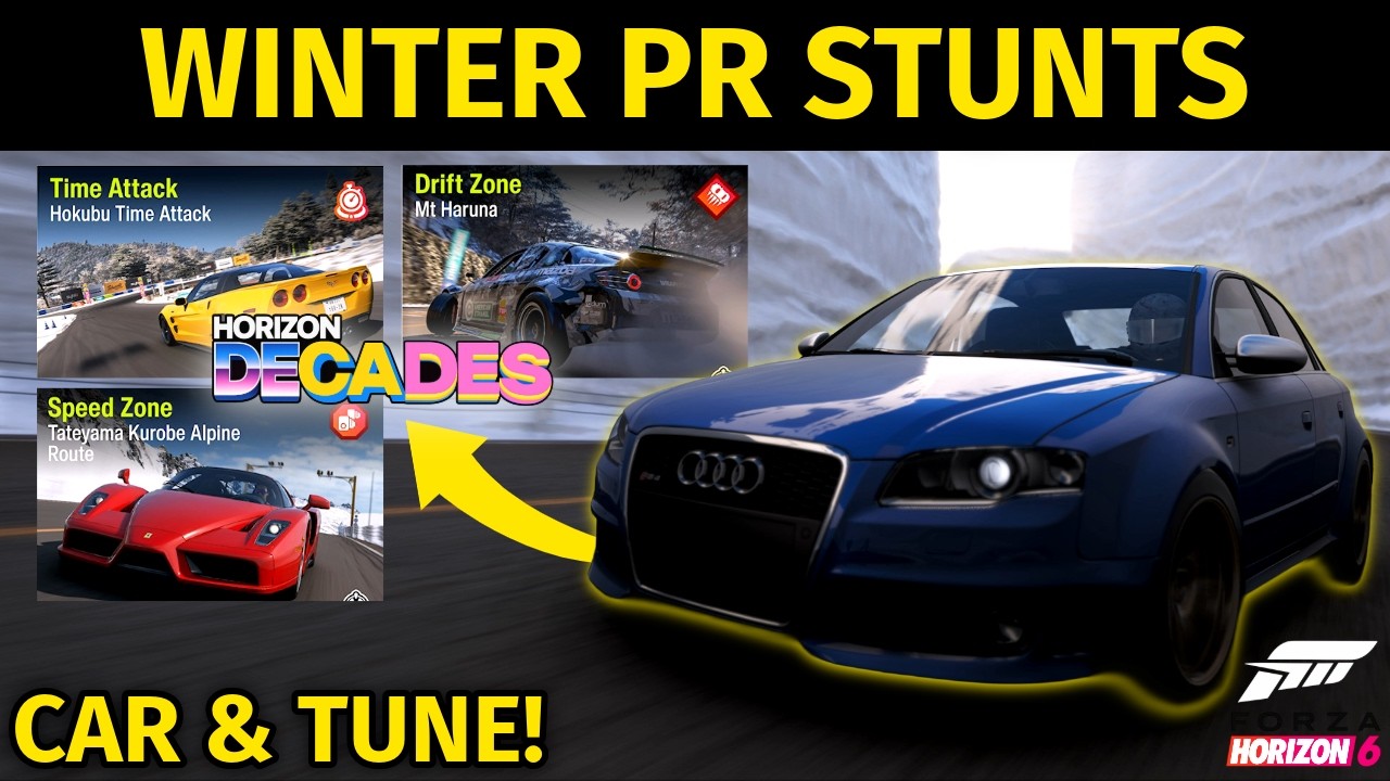 Forza Horizon 6 – Winter PR Stunts Guide (Best 2000'S S1 Class Car