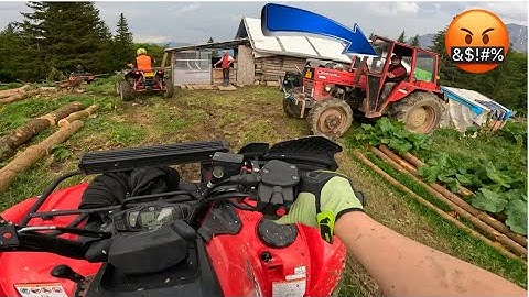 A PORNIT TRACTORUL CĂ AM INTRAT IN CURTEA LOR CU ATV-URILE 🚜🤯