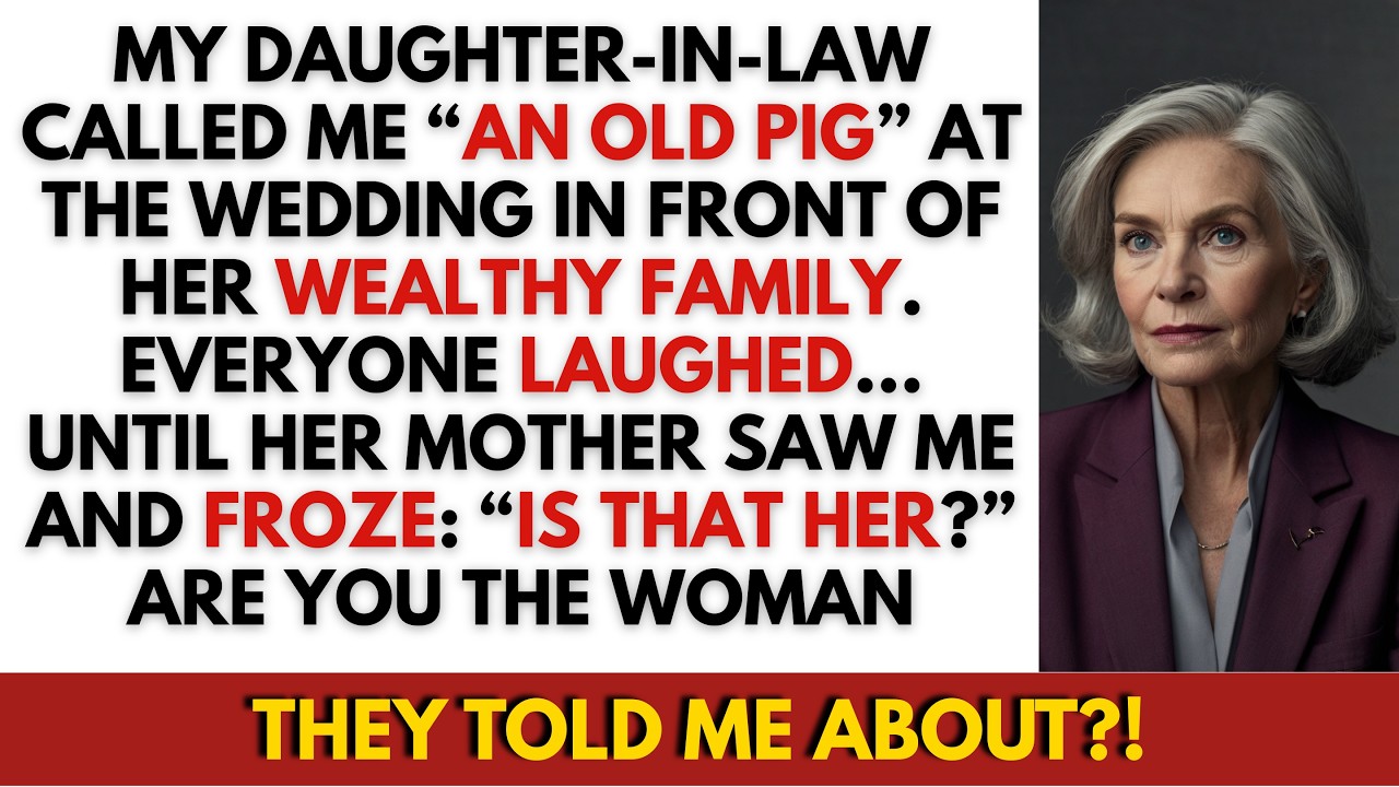 My DIL Called Me “An Old Pig” At The Wedding… But Her Mother Saw Me And Froze: “Is That Her?”