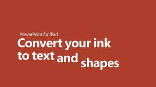 How to convert your ink to text and shapes in PowerPoint