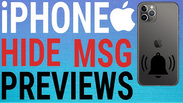 How To Hide / Show Message Notification Previews on iPhone (IOS 13/14)
