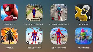 The Amazing Spider-Man,Spider Robot Hero Car,Rope Hero Justice,Spider Fuser,Octopus,Spider Hero screenshot 1