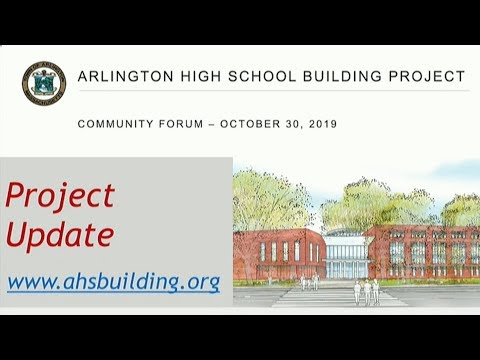 AHS Building Project Community Forum - October 30, 2019