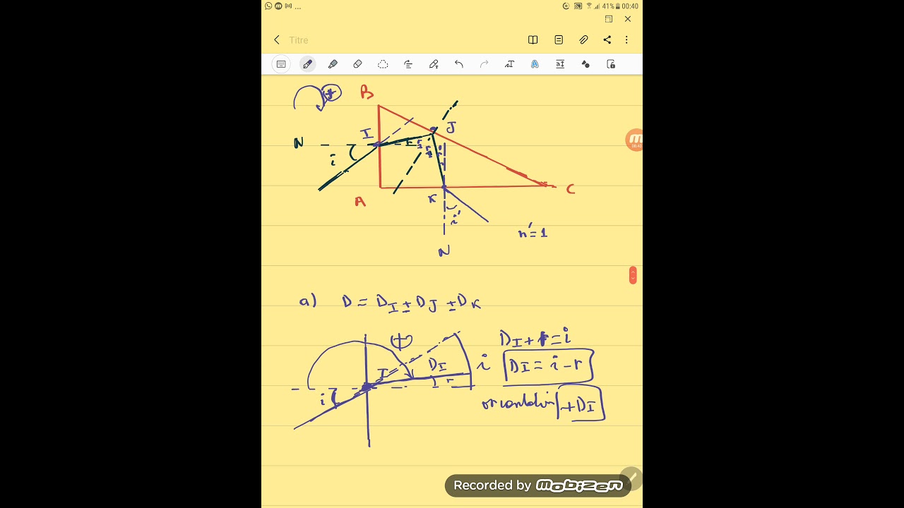 série 2 optique géométrique exercices 1 prisme Réflexion total correction part 1